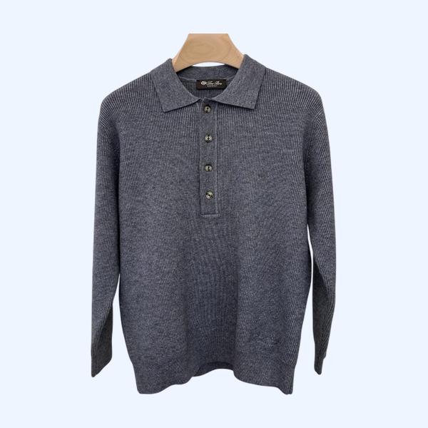 [ Loro Piana ] 로로피아나 카라 울 니트