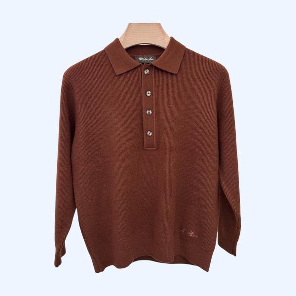 [ Loro Piana ] 로로피아나 카라 울 니트