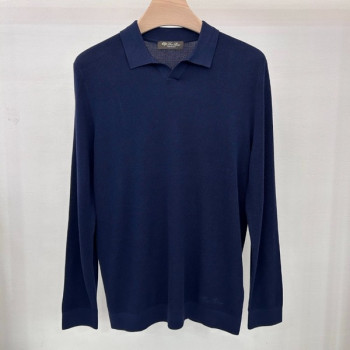 [ Loro Piana ] 로로피아나 카라 울 니트