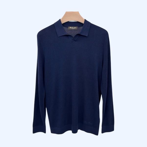 [ Loro Piana ] 로로피아나 카라 울 니트