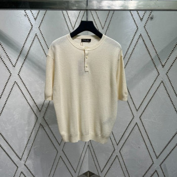 [ Loro Piana ] 로로피아나 라운드 반팔 니트