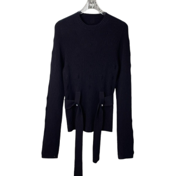 [ 샤넬 ] 25ss 벨트 라운드 니트