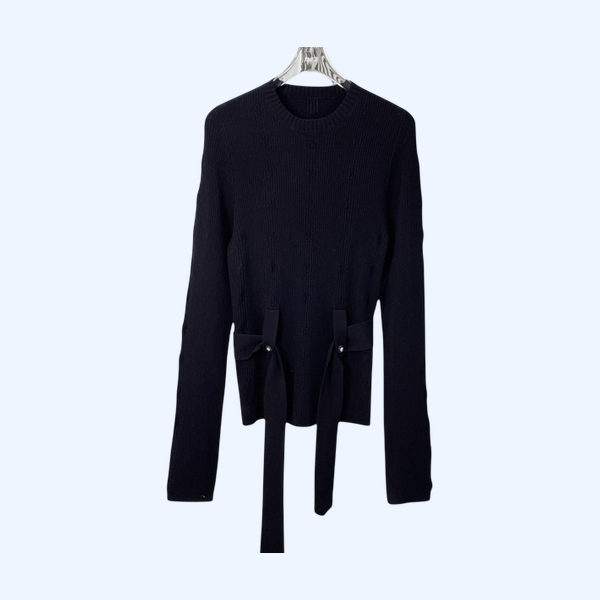 [ 샤넬 ] 25ss 벨트 라운드 니트