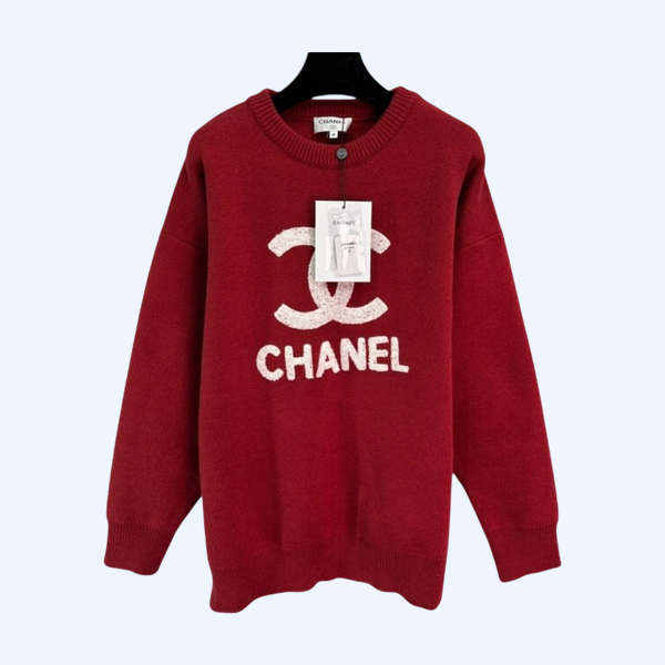 [ 샤넬 ] 무드 니트 자수 풀오버 스웨터