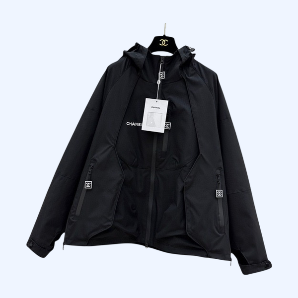 [ 샤넬 ] 빈티지 후드 바람막이 점퍼 자켓