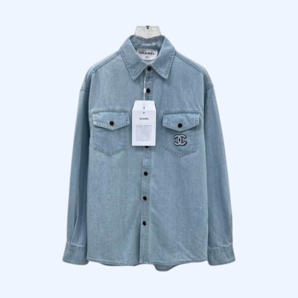 [ 샤넬 ] 25ss 더블c 자수 자카드 데님 자켓