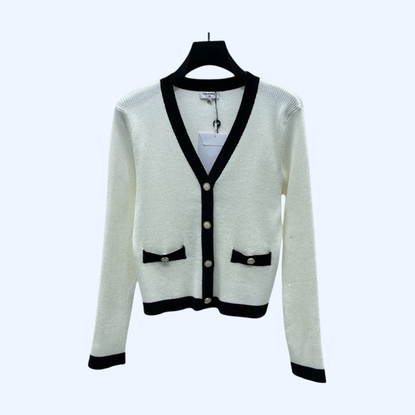 [ Chanel ] 샤넬 배색 니트 가디건