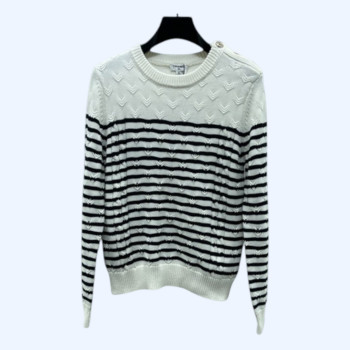 [ Chanel ] 샤넬 스트라이프 단추 니트