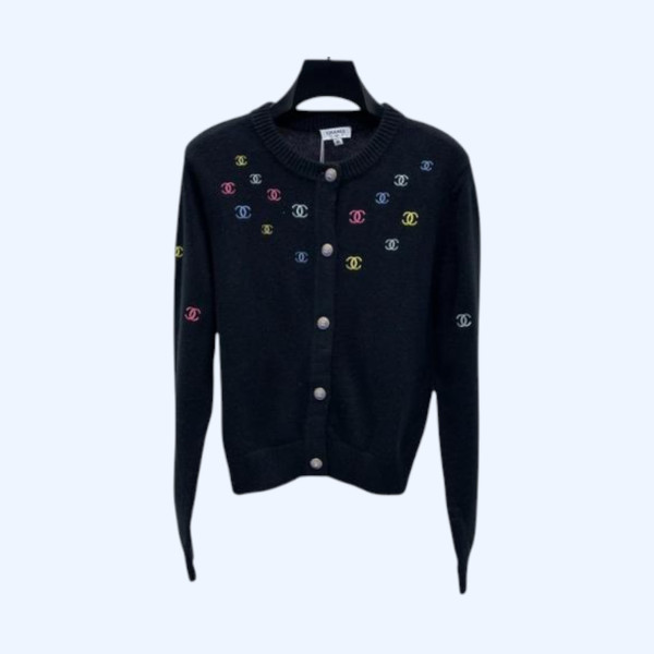 [ Chanel ] 샤넬 CC 컬러 자수 니트 가디건