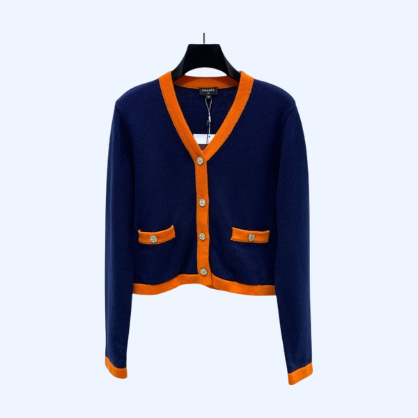 [ Chanel ] 샤넬 배색 니트 가디건