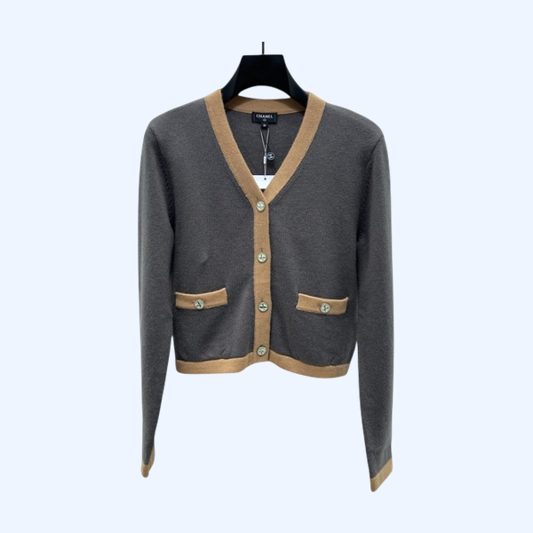 [ Chanel ] 샤넬 배색 니트 가디건