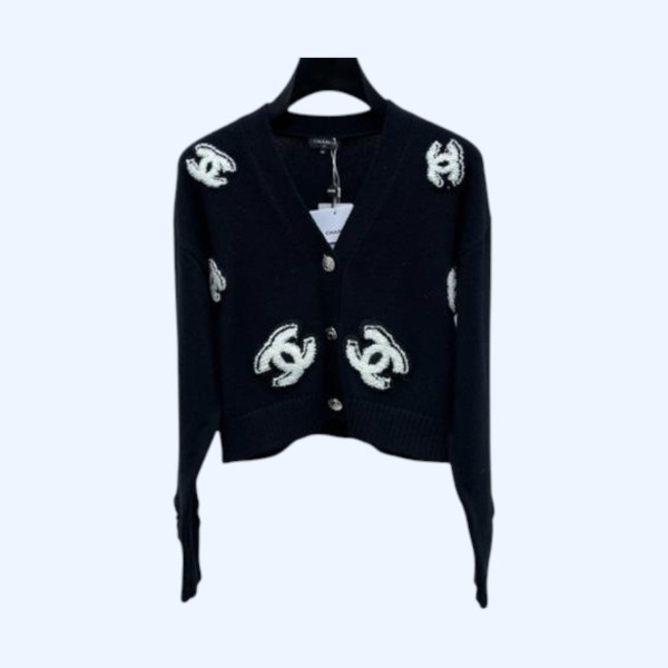 [ Chanel ] 샤넬 CC 패치 니트 가디건