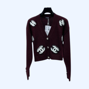 [ Chanel ] 샤넬 CC 패치 니트 가디건