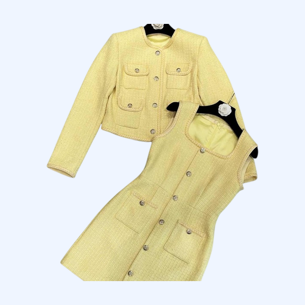 [ 샤넬 ] 25ss 트위드 원피스 자켓 투피스