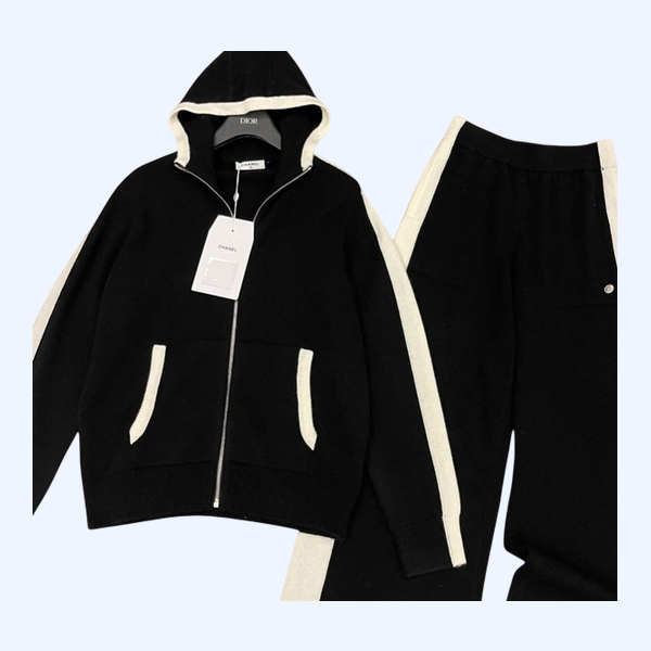 [ 샤넬 ] 25ss 배색니트 세트 집업