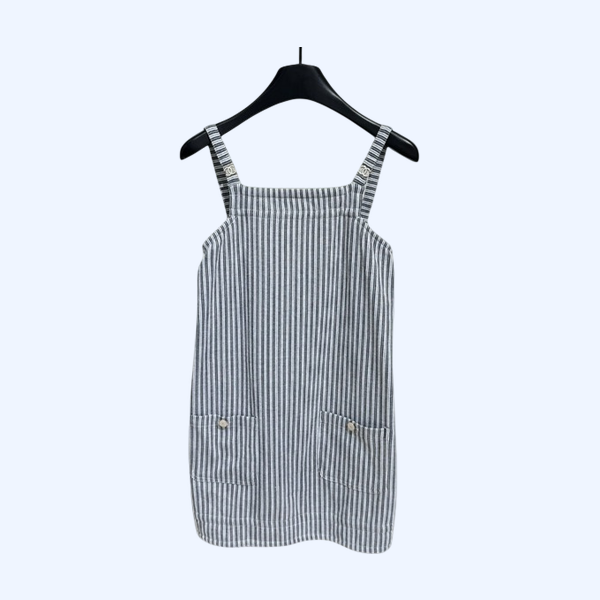 [ 샤넬 ] 스트라이프 나시 원피스