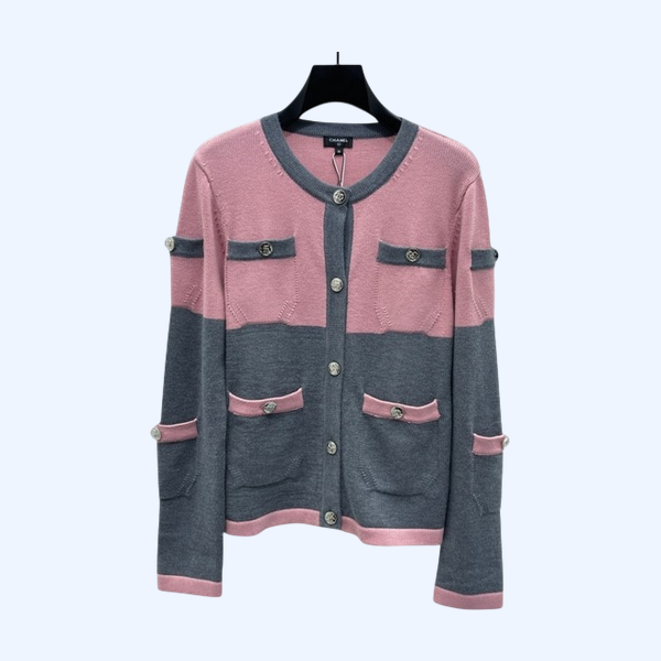 [ Chanel ] 샤넬 배색 니트 가디건