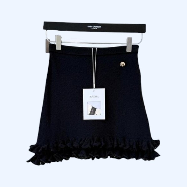 [ Chanel ] 샤넬 단추 프릴 스커트