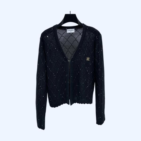 [ Chanel ] 샤넬 큐빅 퀼팅 니트 가디건