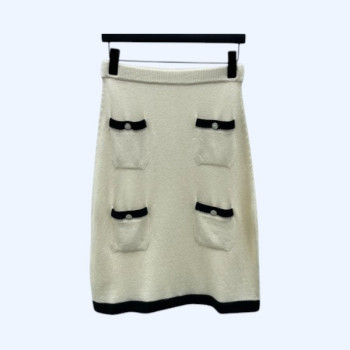 [ Chanel ] 샤넬 배색 니트 스커트