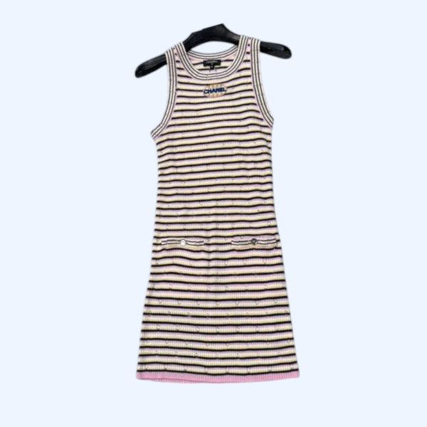 [ Chanel ] 샤넬 펀칭 골지 니트 원피스