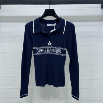 [ Dior ] 디올 카라 골지 니트