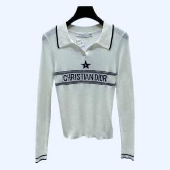 [ Dior ] 디올 카라 골지 니트