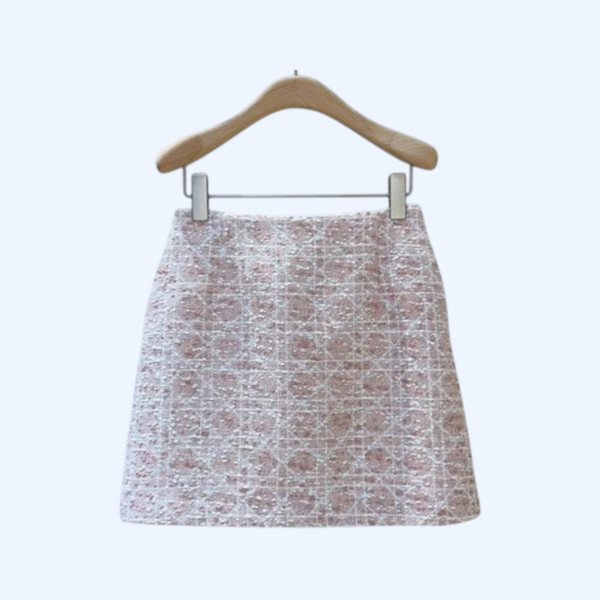 [ Dior ] 디올 체크 미니 스커트