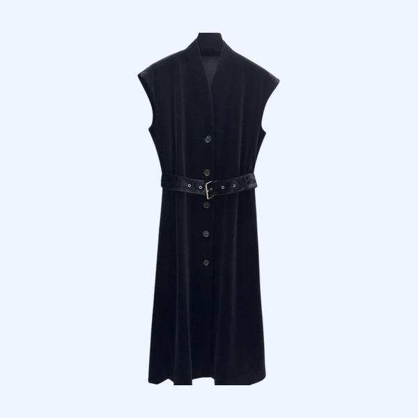 [ Dior ] 디올 벨벳 벨트 원피스