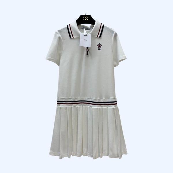 [ Dior ] 디올 카라 주름 원피스