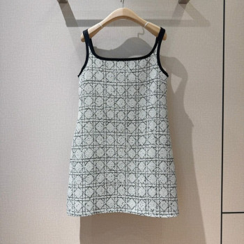 [ Dior ] 디올 체크 나시 원피스