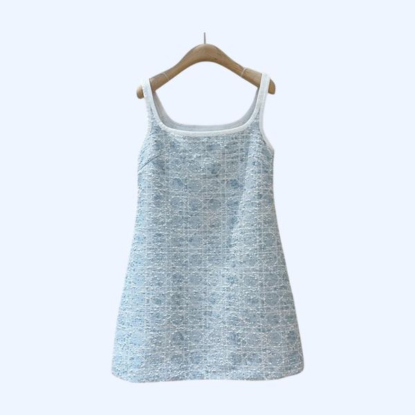 [ Dior ] 디올 체크 나시 원피스