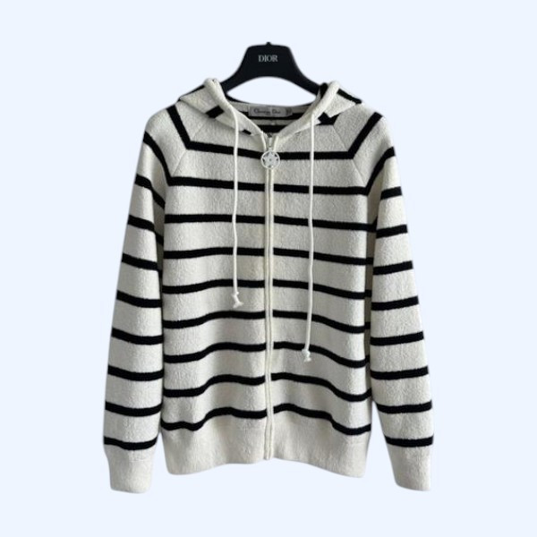 [ Dior ] 디올 스트라이프 후드 집업