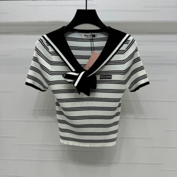 [ 미우미우 ] 25ss 스트라이프 니트