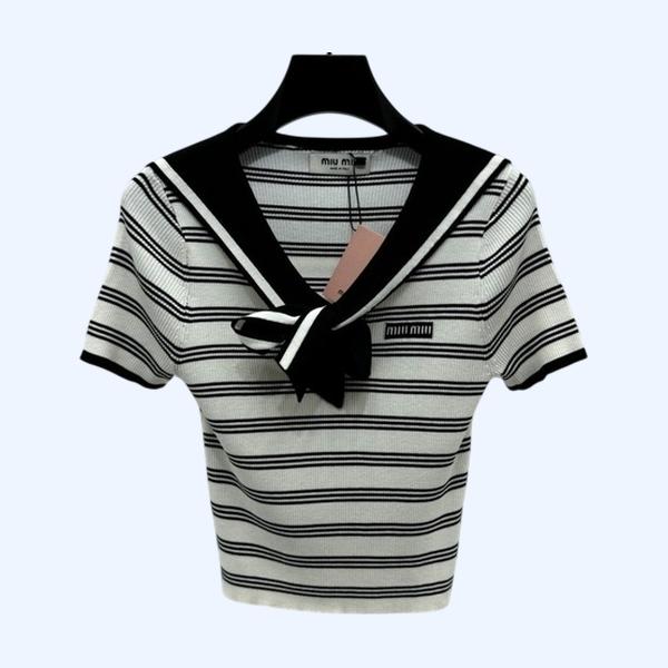 [ 미우미우 ] 25ss 스트라이프 니트