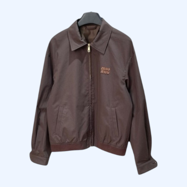 [ Miu Miu ] 미우미우 카라 집업 자켓