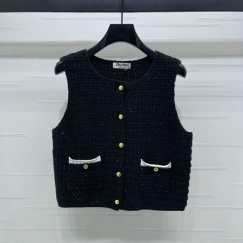 [ Miu Miu ] 미우미우 포켓 니트 베스트