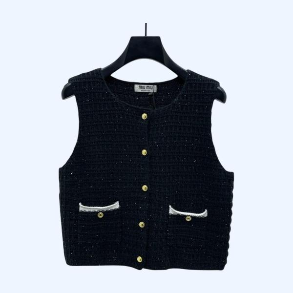 [ Miu Miu ] 미우미우 포켓 니트 베스트