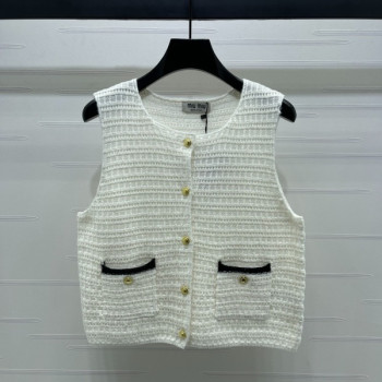 [ Miu Miu ] 미우미우 포켓 니트 베스트