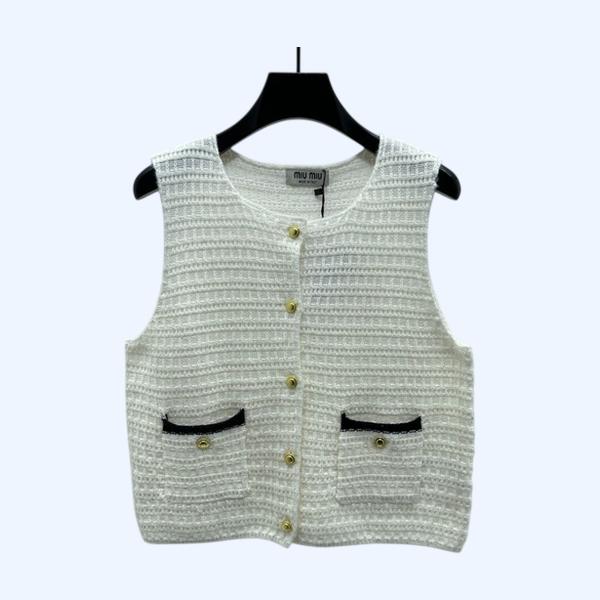 [ Miu Miu ] 미우미우 포켓 니트 베스트