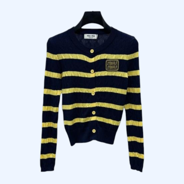 [ Miu Miu ] 미우미우 스트라이프 가디건