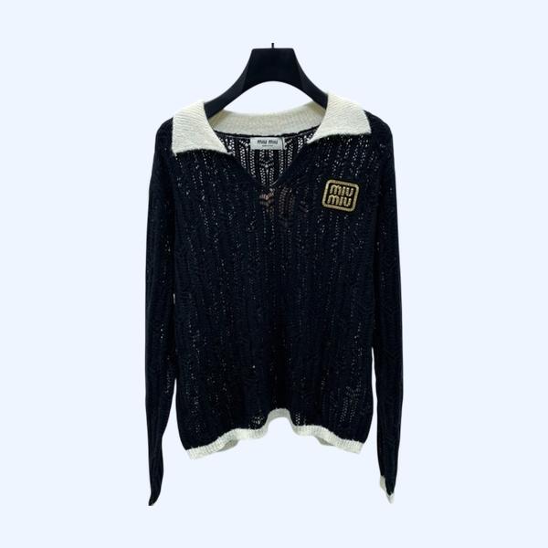 [ Miu Miu ] 미우미우 카라 니트