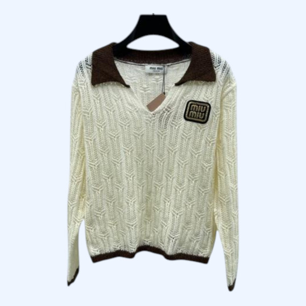 [ Miu Miu ] 미우미우 카라 니트