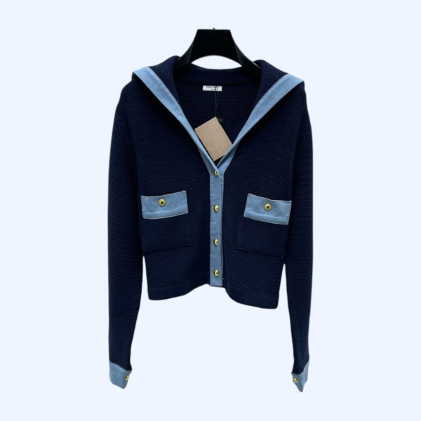 [ Miu Miu ] 미우미우 배색 포켓 가디건