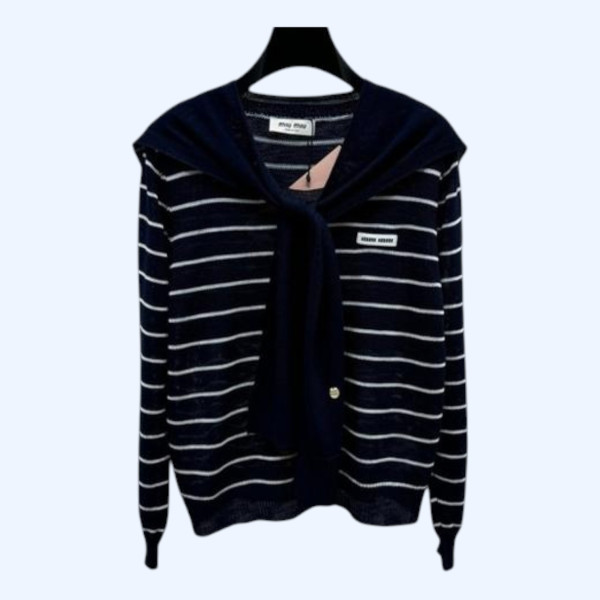 [ Miu Miu ] 미우미우 스트라이프 니트