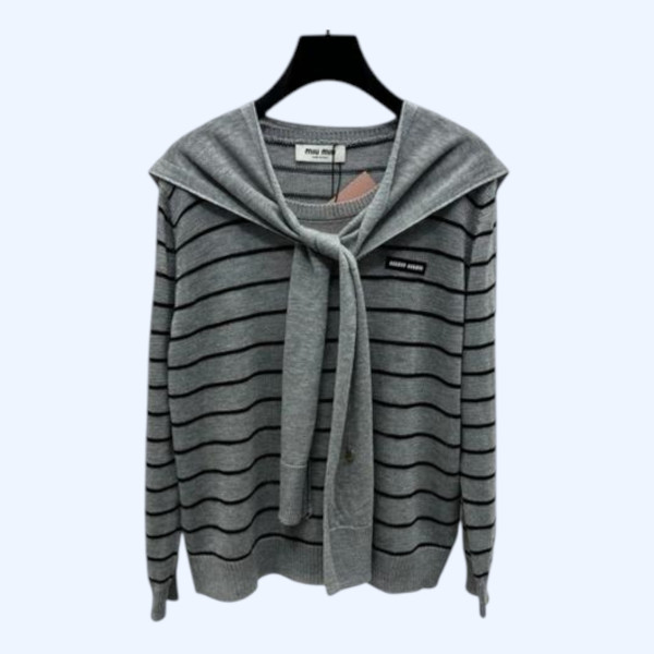 [ Miu Miu ] 미우미우 스트라이프 니트