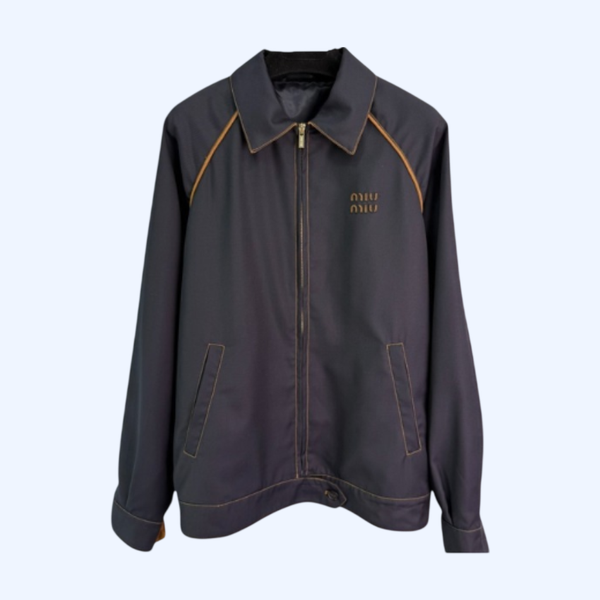 [ Miu Miu ] 미우미우 카라 집업 자켓