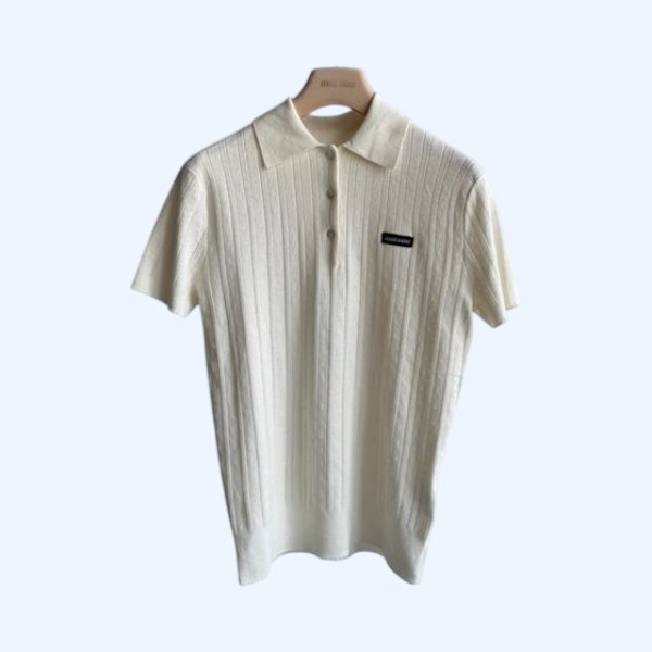 [ Miu Miu ] 미우미우 펀칭 카라 니트