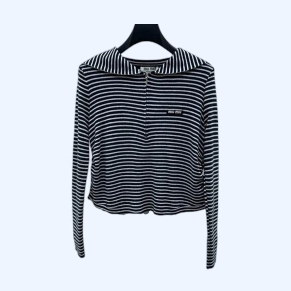 [ Miu Miu ] 미우미우 스트라이프 니트