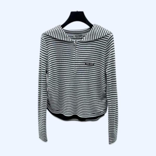 [ Miu Miu ] 미우미우 스트라이프 니트